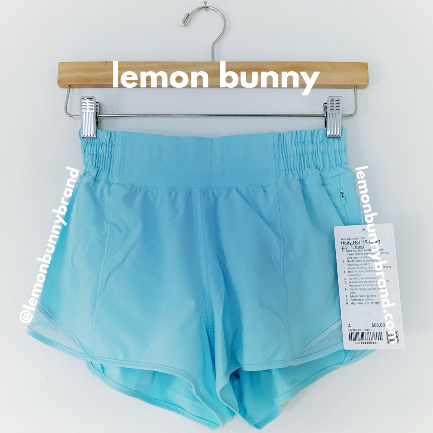lululemon Hotty Hot High-Rise Lined Short 2.5" in Icing Blue, Size 4 & Size 6