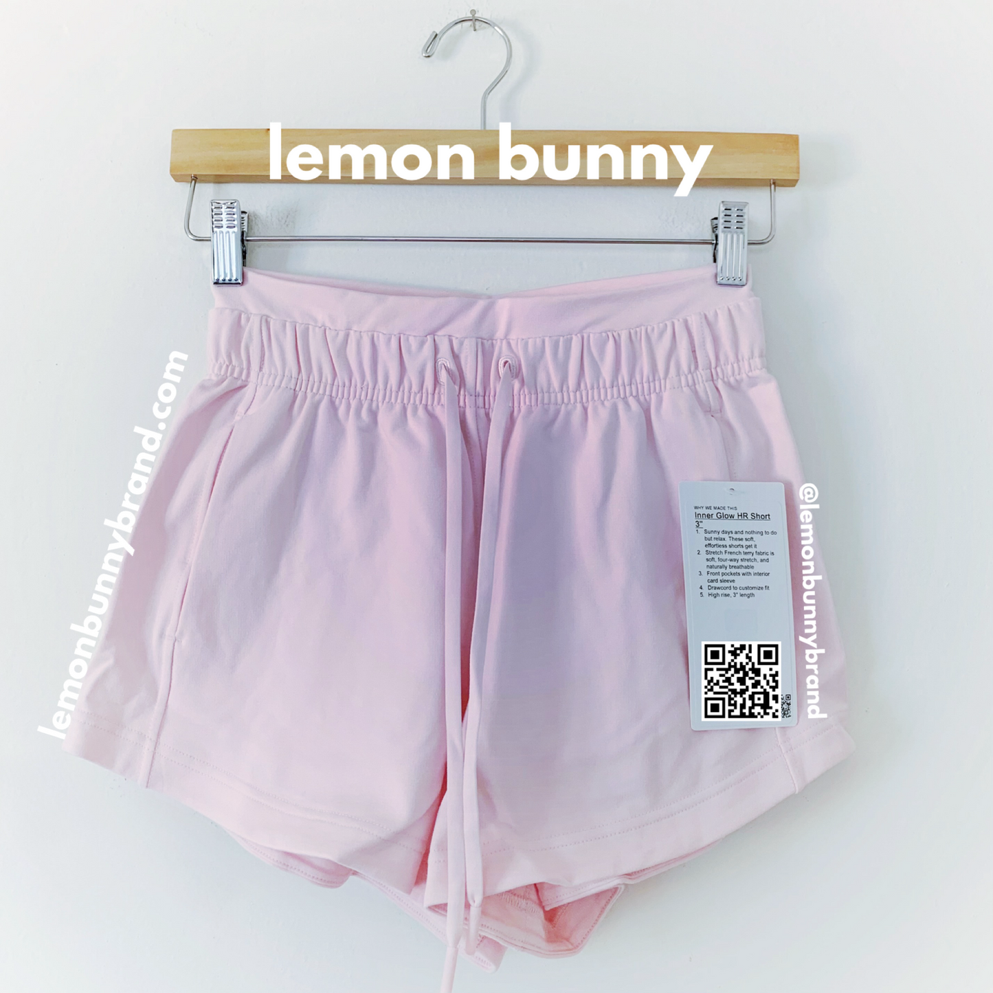 *lemon bunny Curated Bundle: 2 lululemon Inner Glow Shorts in Strawberry Marshmallow, Size 4