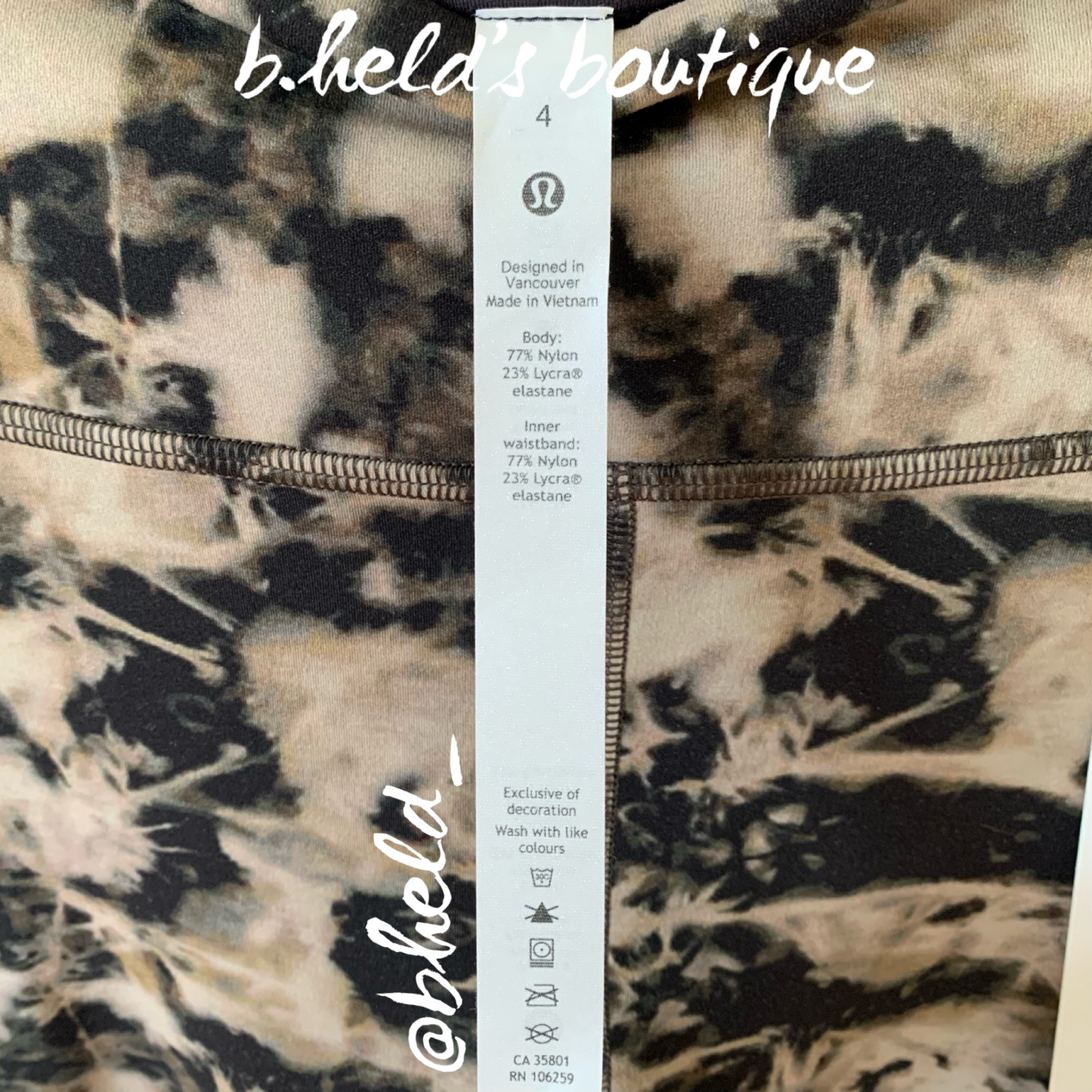 lululemon Invigorate High-Rise Tight 25" in Dispersed Light Raw Linen Multi, Size 4