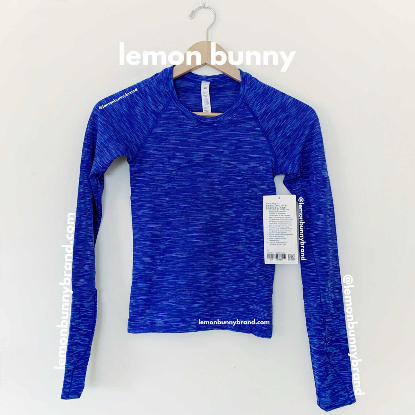 lululemon Limited Edition Swiftly Tech Long Sleeve Shirt 2.0 *Race Length in SeaWheeze Chroma Check Psychic/Chroma Psychic Multi, Size 2