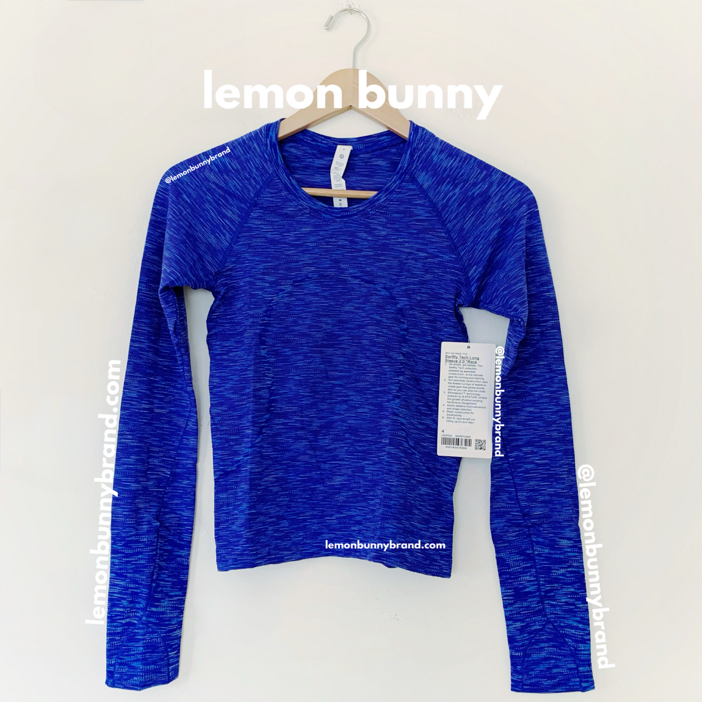 lululemon Limited Edition Swiftly Tech Long Sleeve Shirt 2.0 *Race Length in SeaWheeze Chroma Check Psychic/Chroma Psychic Multi, Size 4