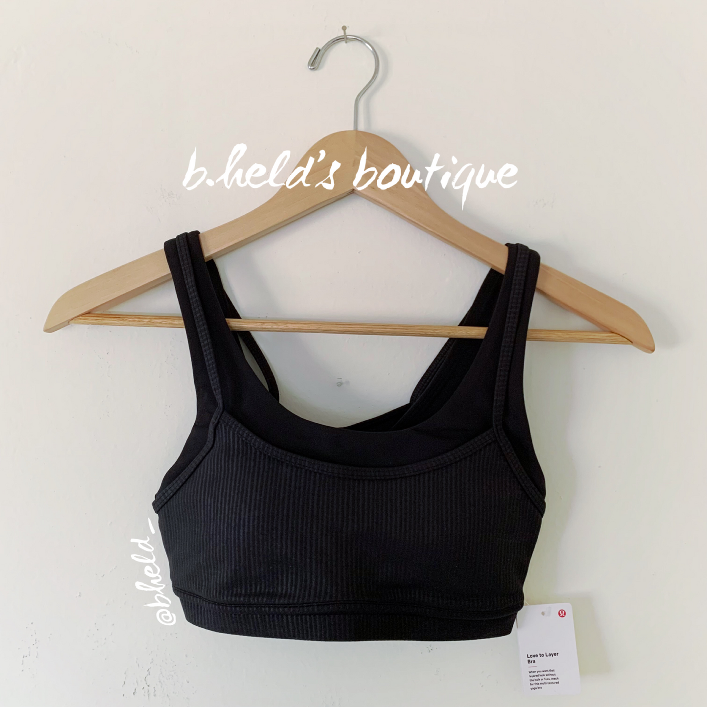 lululemon Love to Layer Bra in Black, Size 4