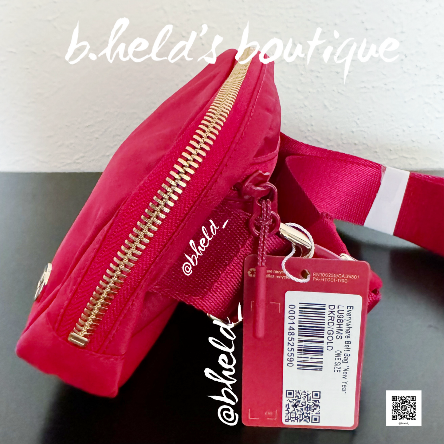 lululemon Lunar New Year Everywhere Belt Bag (1 L) in Dark Red/Gold, One Size