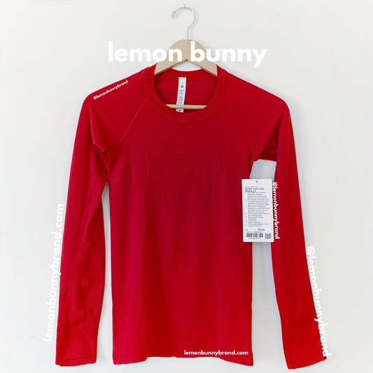 lululemon Lunar New Year Swiftly Tech Long Sleeve Shirt 2.0 in Dark Red/Dark Red, Size 2