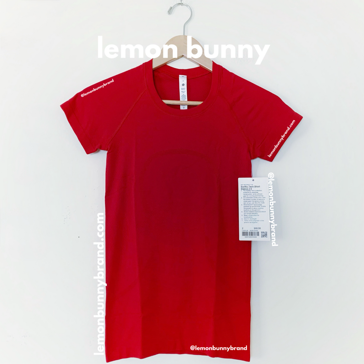 lululemon Lunar New Year Swiftly Tech Short Sleeve Shirt 2.0 in Dark Red/Dark Red, Size 2