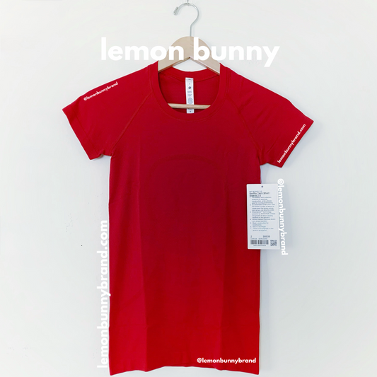 lululemon Lunar New Year Swiftly Tech Short Sleeve Shirt 2.0 in Dark Red/Dark Red, Size 2
