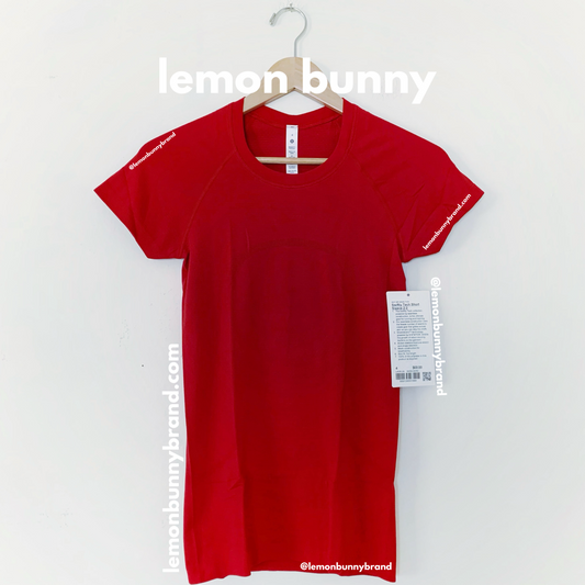 lululemon Lunar New Year Swiftly Tech Short Sleeve Shirt 2.0 in Dark Red/Dark Red, Size 4