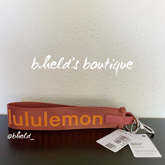 lululemon Never Lost Keychain (2022 Version) in Brier Rose/Orange Frappe, One Size