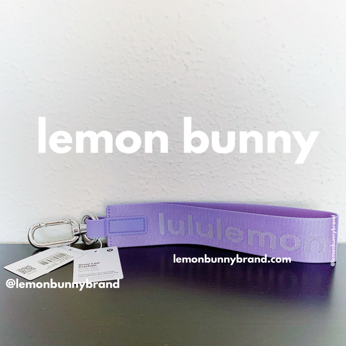 lululemon Never Lost Keychain (2023 Style) in Dark Lavender/White Opal, One Size