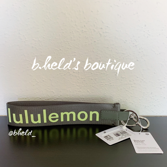 lululemon Never Lost Keychain (2022 Version) in Grey Sage/Faded Zap, One Size
