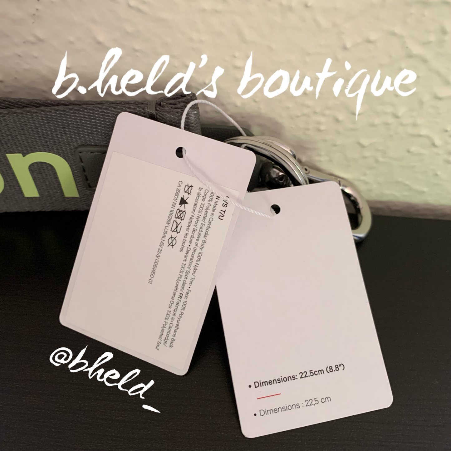lululemon Never Lost Keychain (2022 Version) in Grey Sage/Faded Zap, One Size