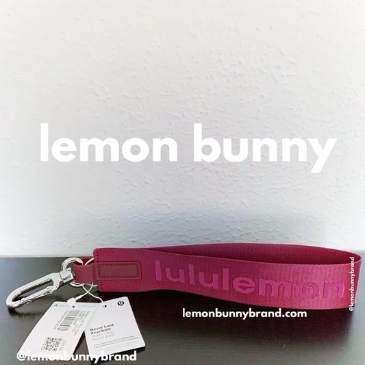 lululemon Never Lost Keychain (2023 Style) in Wine Berry/Sonic Pink, One Size