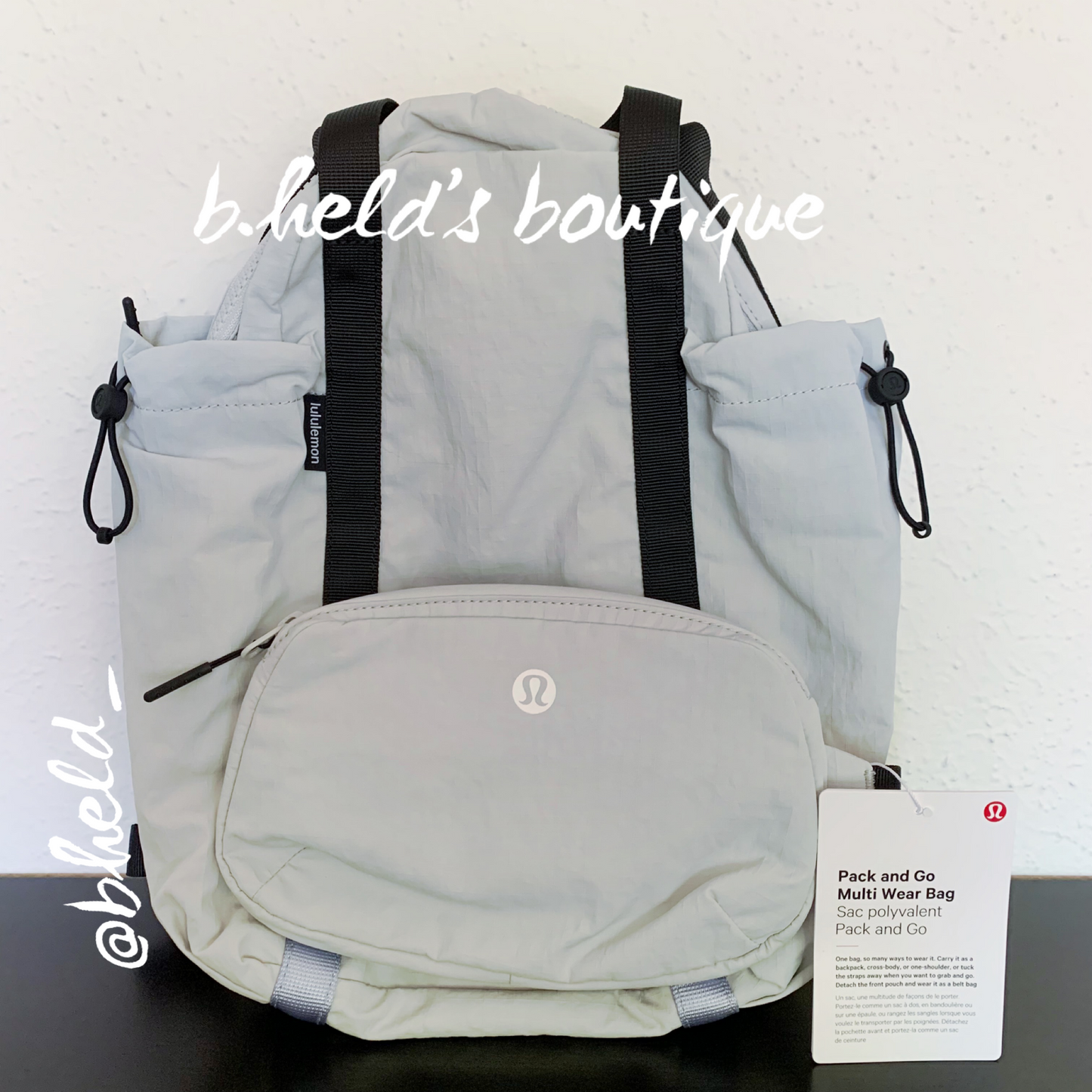 lululemon Pack and Go Multi Wear Bag in Vapor/Black, One Size
