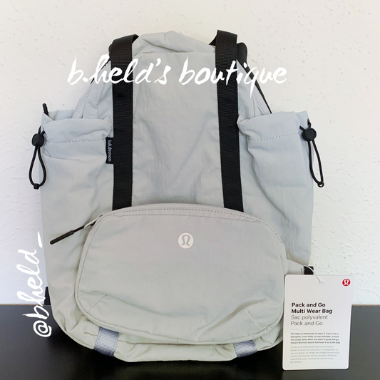 lululemon Pack and Go Multi Wear Bag in Vapor/Black, One Size