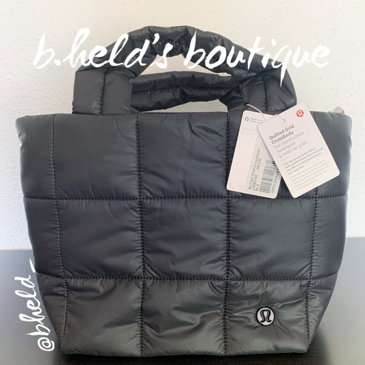 lululemon Quilted Grid Crossbody Bag in Black, One Size