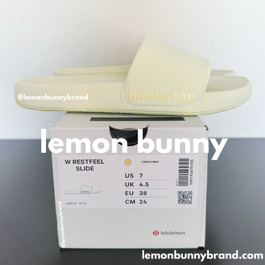 lululemon Restfeel Women's Slide in Lemon Ice/Lemon Ice, Size 7