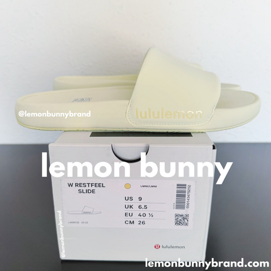 lululemon Restfeel Women's Slide in Lemon Ice/Lemon Ice, Size 9