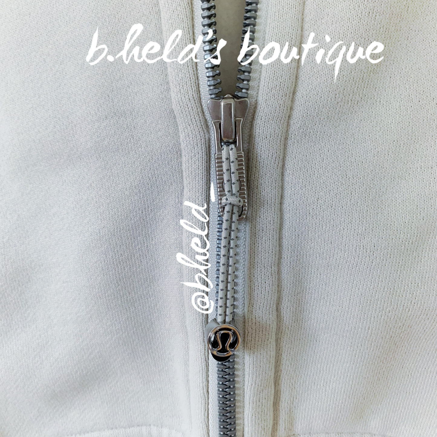 lululemon Scuba Full-Zip Cropped Hoodie in Bone, Size 4