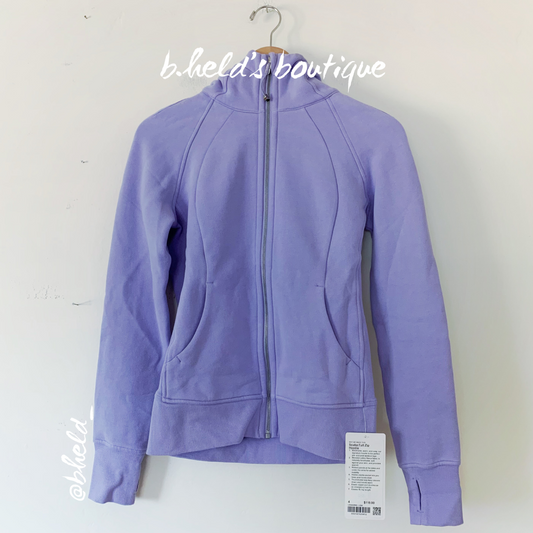 lululemon Scuba Full-Zip Hoodie in Lilac Smoke, Size 4