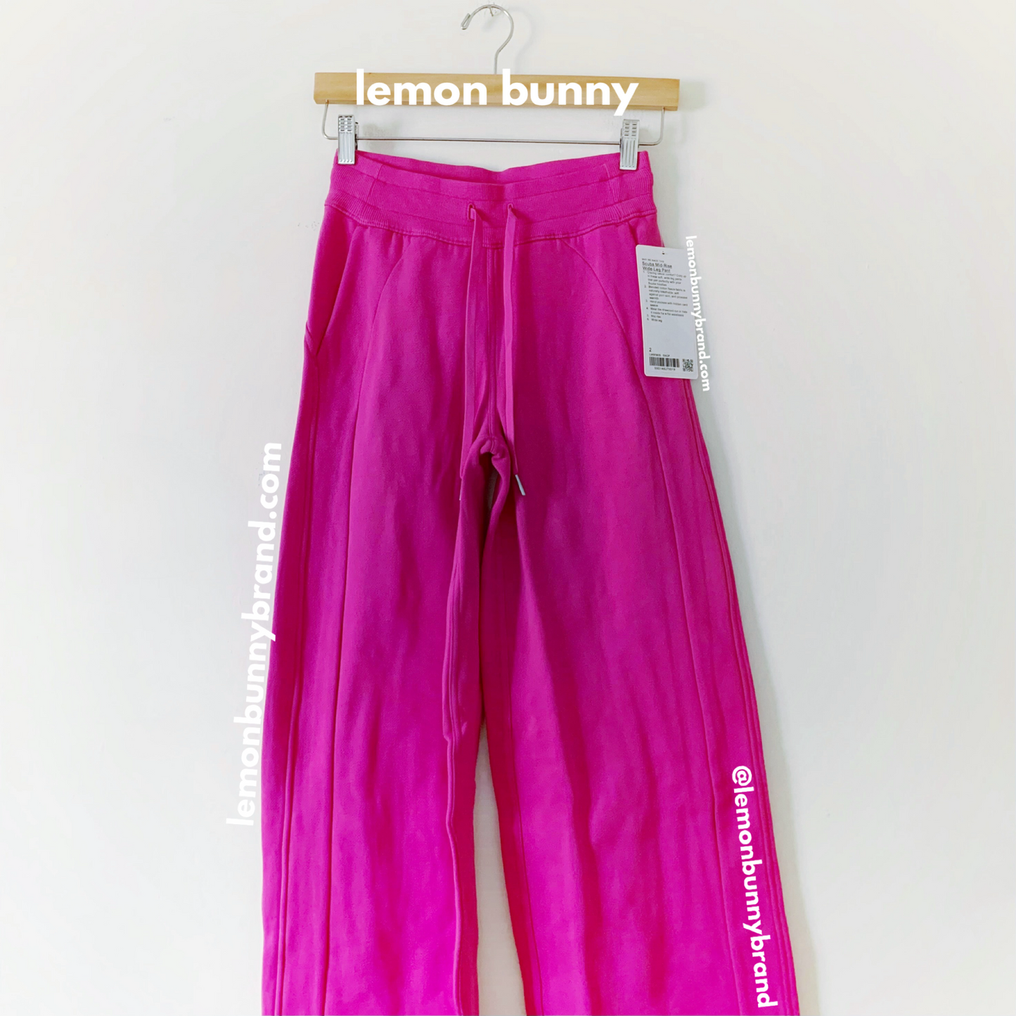 lululemon Scuba Mid-Rise Wide-Leg Pant *Full Length in Sonic Pink, Size 2