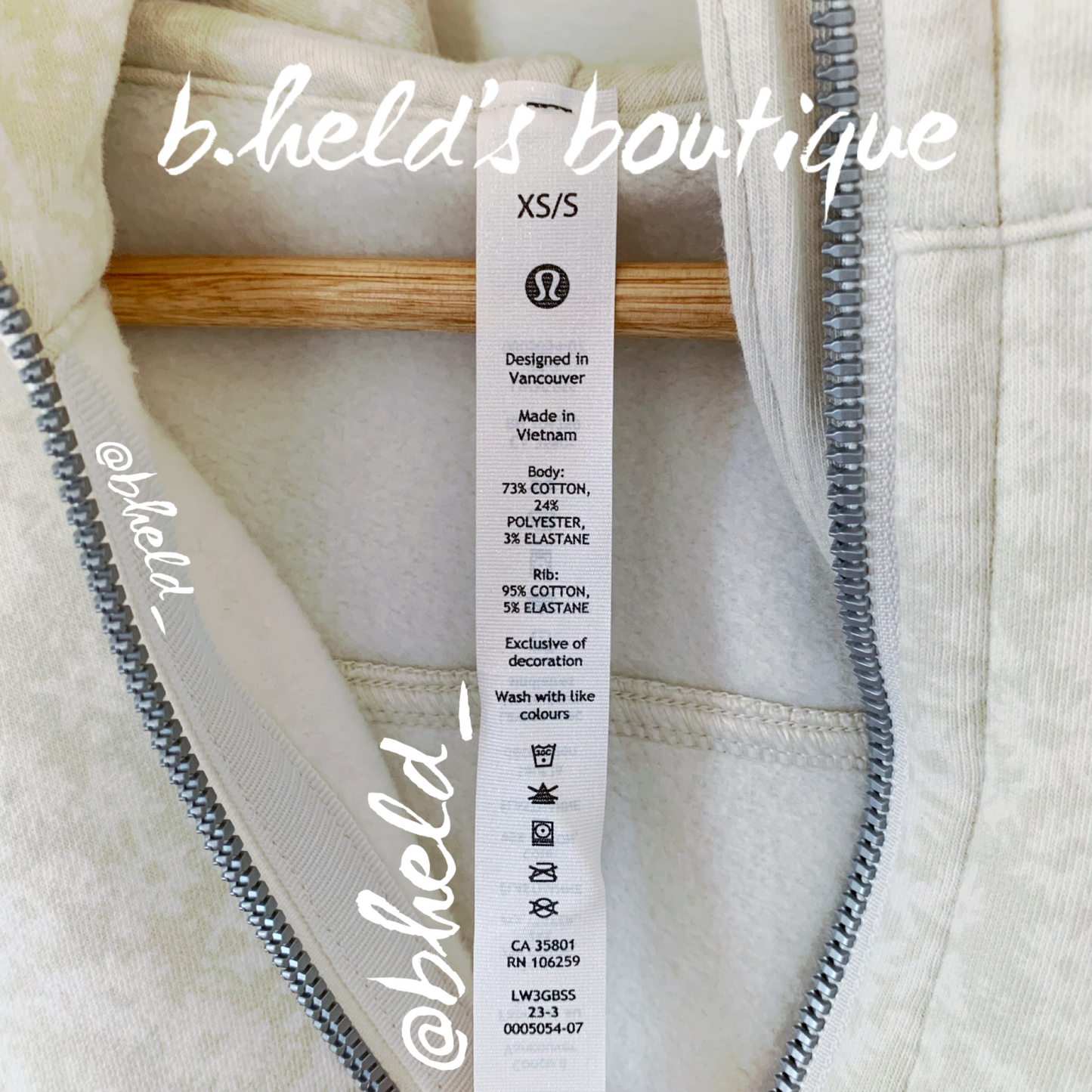 lululemon Scuba Oversized Full-Zip Hoodie in Daisy Vista Light Ivory Natural Ivory, Size XS/S