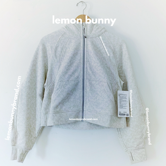 lululemon Scuba Oversized Full-Zip Hoodie in Daisy Vista Light Ivory Natural Ivory, Size XS/S
