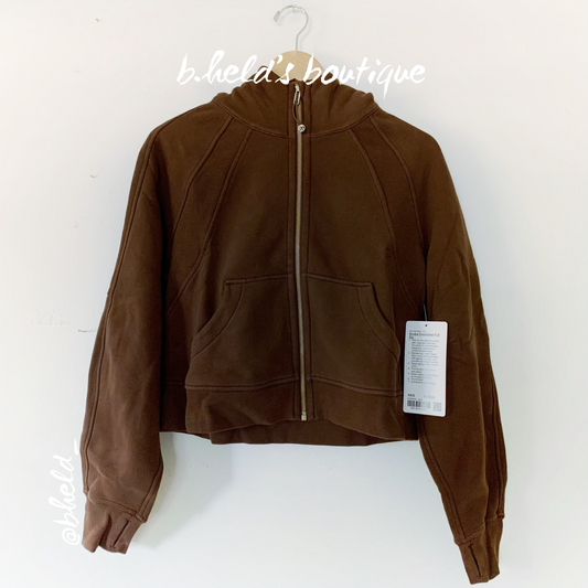 lululemon Scuba Oversized Full-Zip Hoodie in Java, Size XS/S