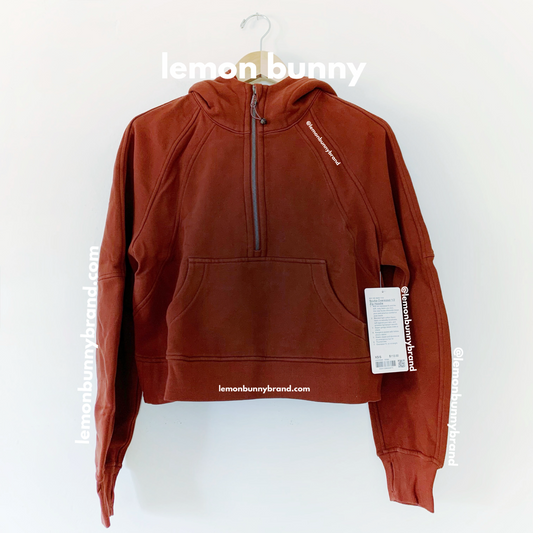 lululemon Scuba Oversized Half-Zip Hoodie in Date Brown, Size XS/S