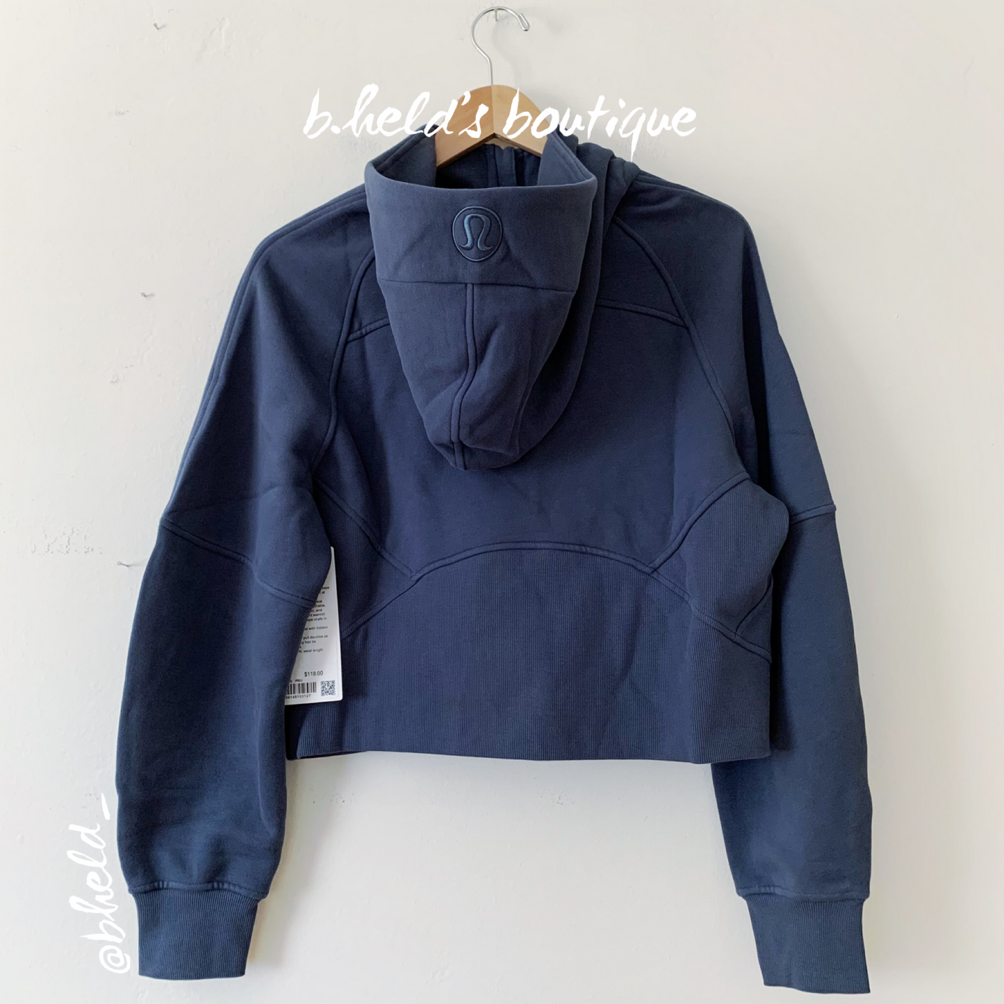 lululemon Scuba Oversized Half-Zip Hoodie in Iron Blue, Size XS/S