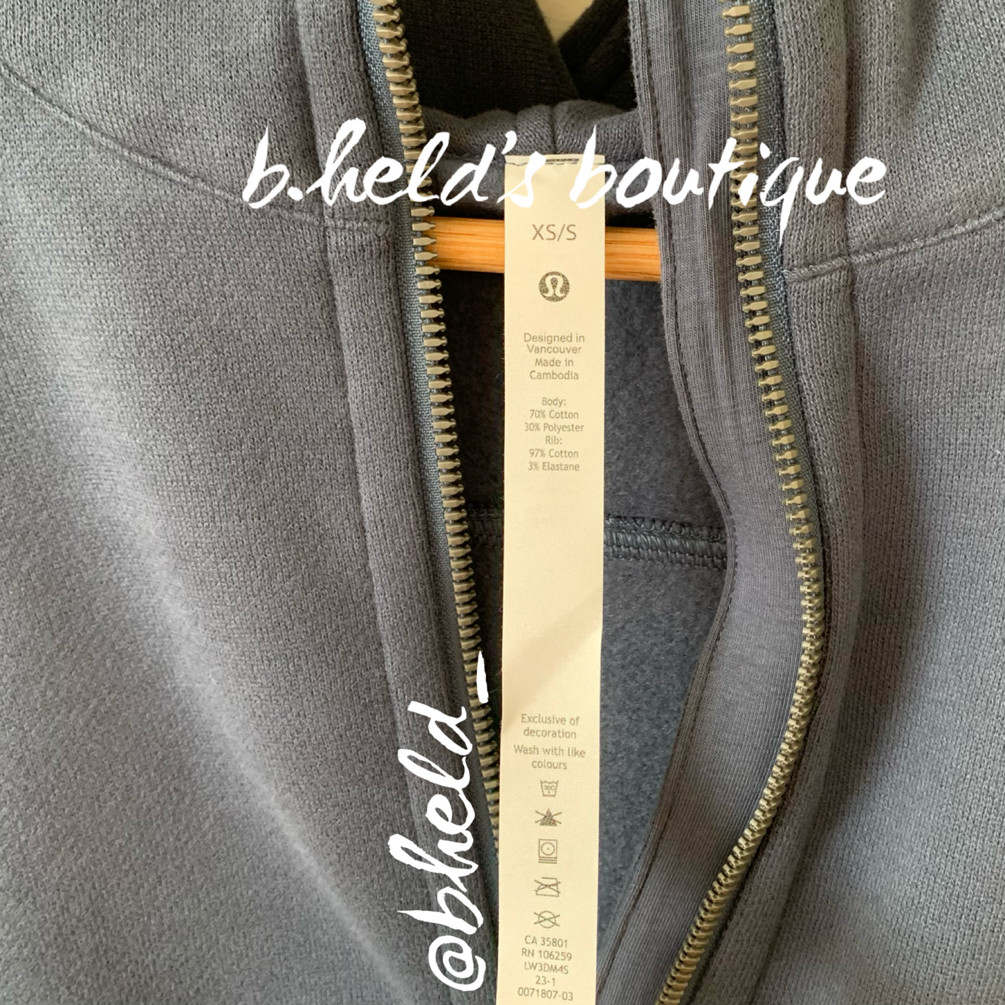 lululemon Scuba Oversized Half-Zip Hoodie in Iron Blue, Size XS/S