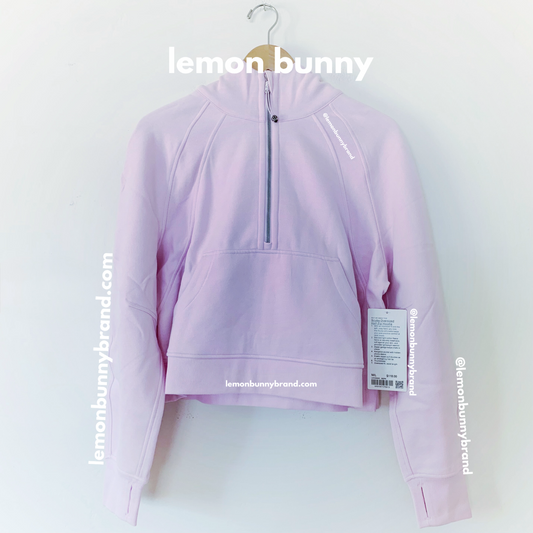 lululemon Scuba Oversized Half-Zip Hoodie in Meadowsweet Pink, Size M/L
