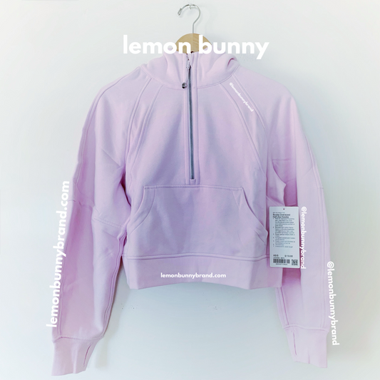 lululemon Scuba Oversized Half-Zip Hoodie in Meadowsweet Pink, Size XS/S