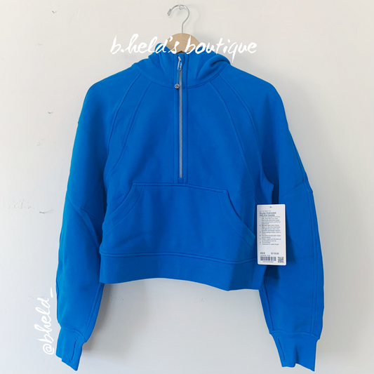 lululemon Scuba Oversized Half-Zip Hoodie in Poolside, Size XS/S