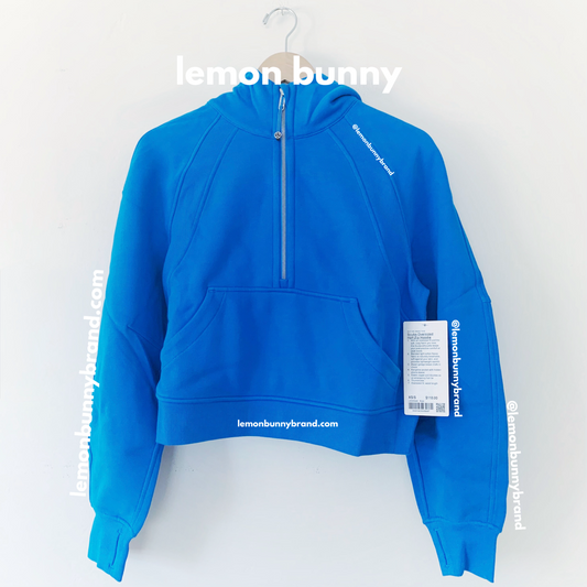 lululemon Scuba Oversized Half-Zip Hoodie in Poolside, Size XS/S