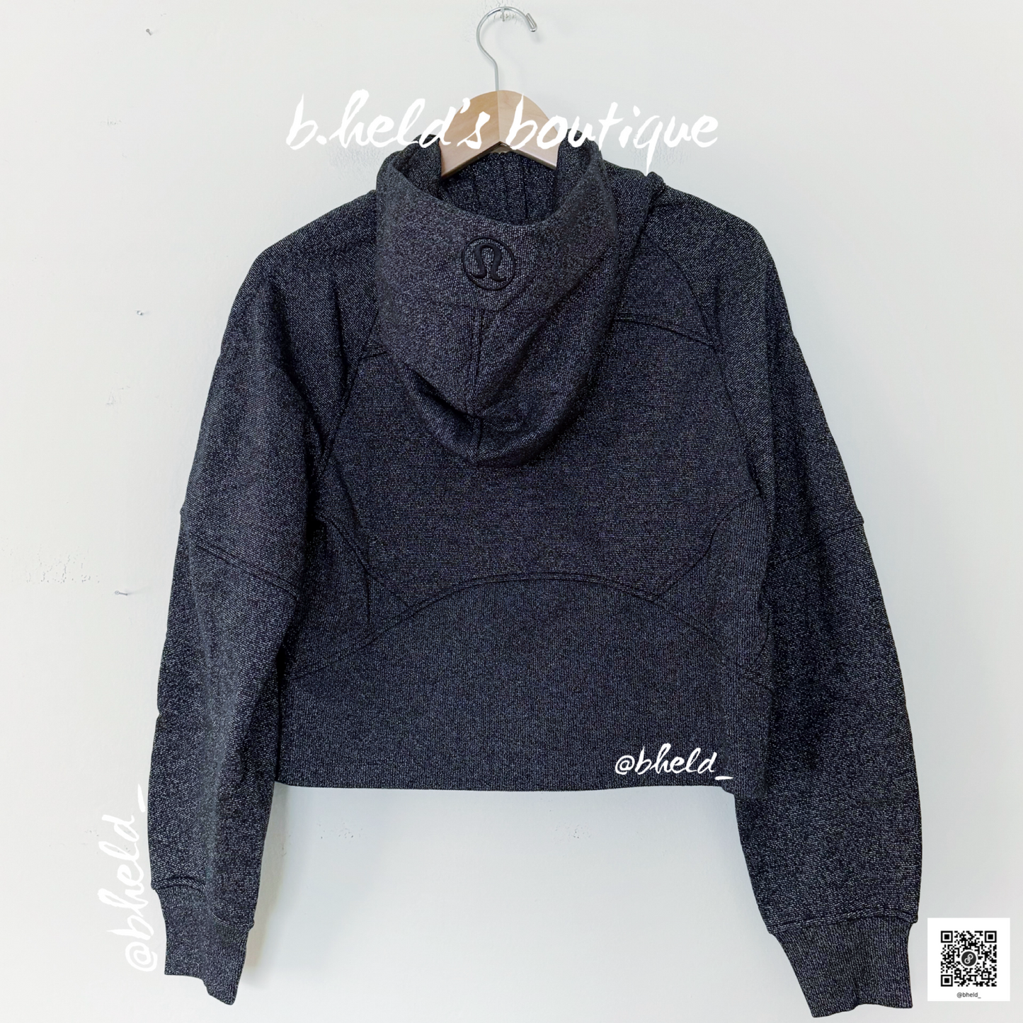 lululemon Scuba Oversized Half-Zip Hoodie *Spark in Black/Silver, Size XS/S