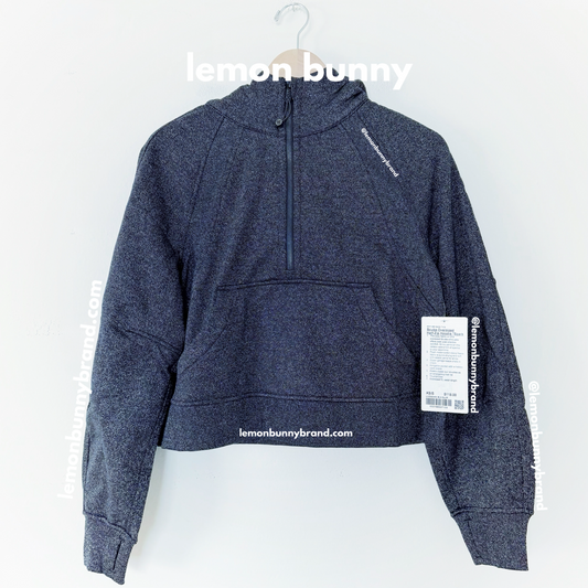 lululemon Scuba Oversized Half-Zip Hoodie *Spark in Black/Silver, Size XS/S