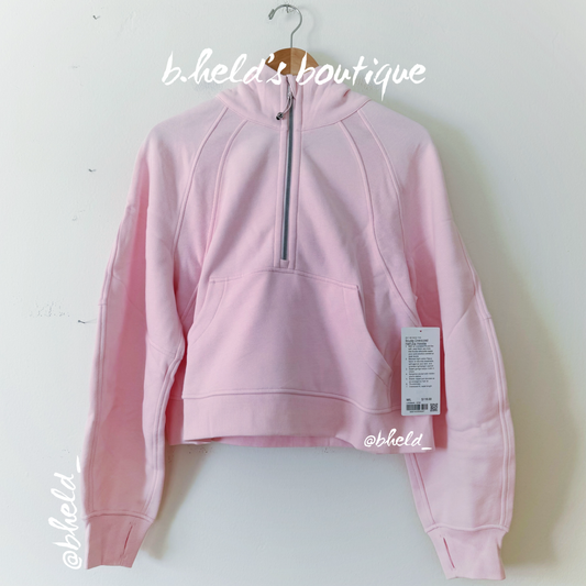 lululemon Scuba Oversized Half-Zip Hoodie in Strawberry Milkshake, Size M/L