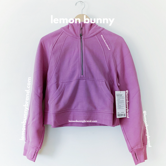 lululemon Scuba Oversized Half-Zip Hoodie in Velvet Dust, Size XS/S