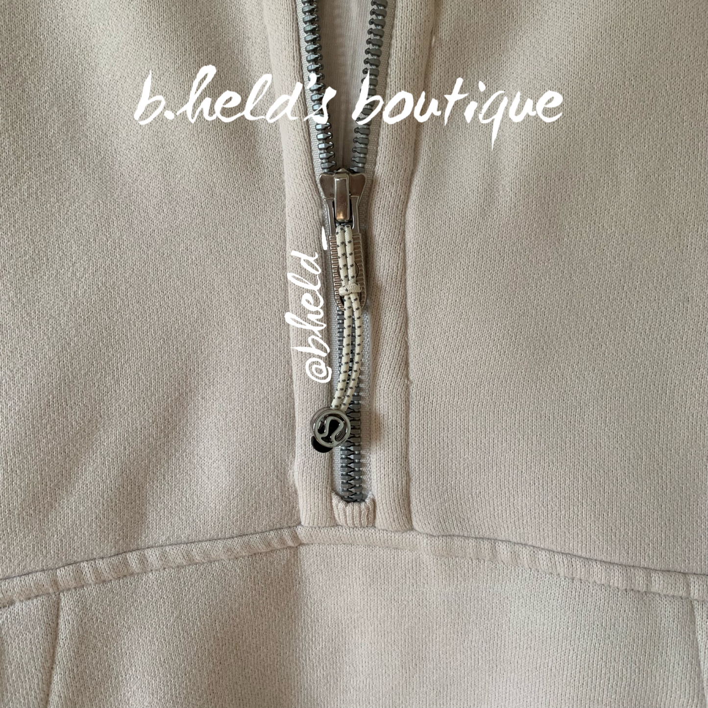 lululemon Scuba Oversized Half-Zip Hoodie in White Opal, Size XS/S