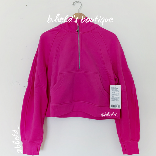 lululemon Scuba Oversized Half-Zip Hoodie in Sonic Pink, Size M/L