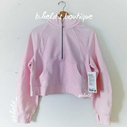 lululemon Scuba Oversized Half-Zip Hoodie in Strawberry Milkshake, Size XS/S