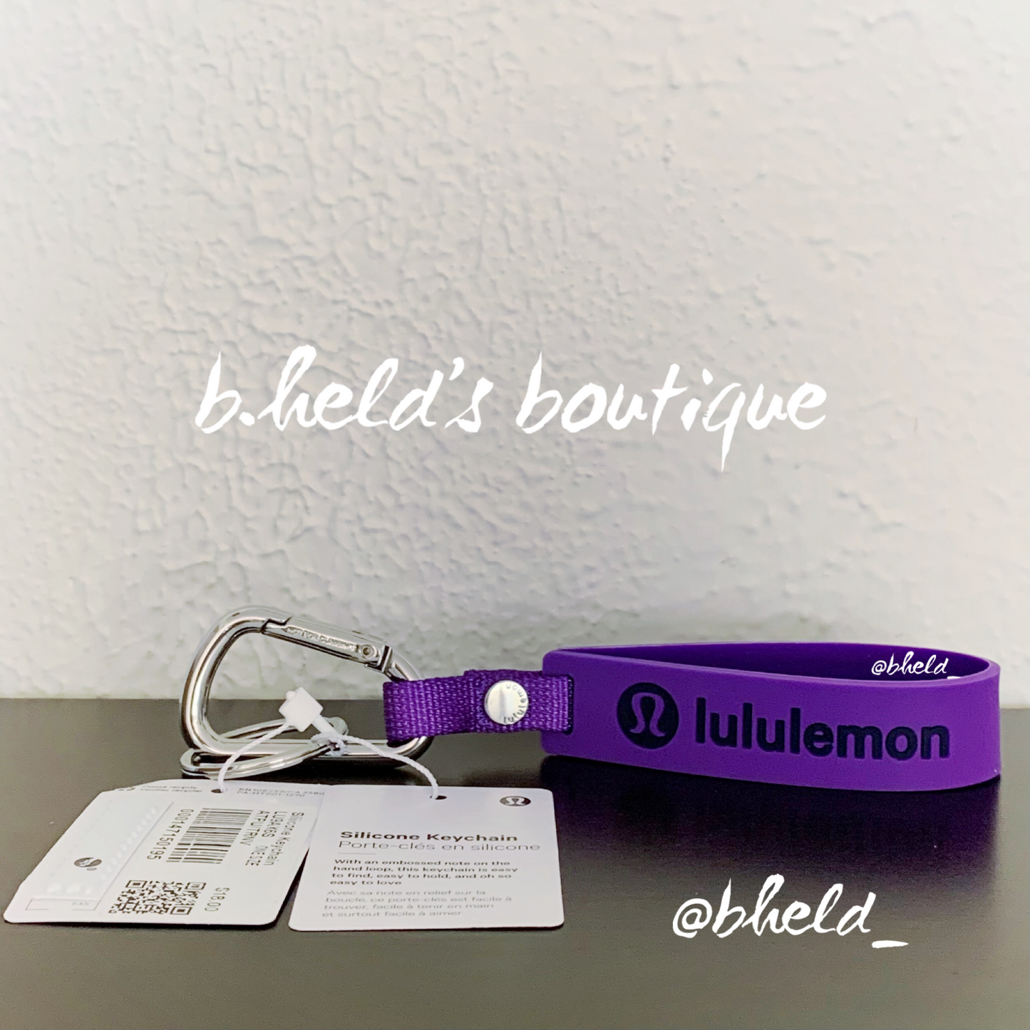 lululemon Silicone Keychain in Atomic Purple/True Navy, One Size