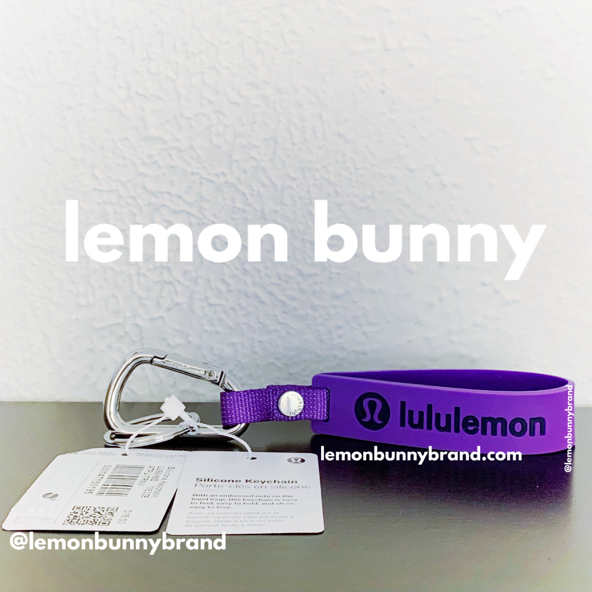 lululemon Silicone Keychain in Atomic Purple/True Navy, One Size
