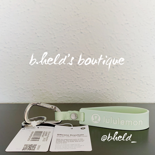 lululemon Silicone Keychain in Kohlrabi Green/White, One Size