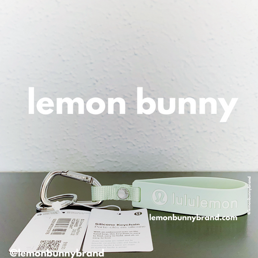lululemon Silicone Keychain in Kohlrabi Green/White, One Size