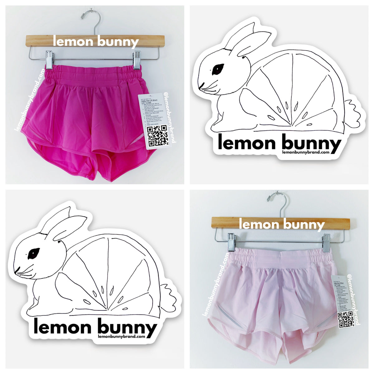 *lemon bunny Curated Bundle: 2 lululemon Hotty Hot Shorts in Sonic Pink Milkshake, Size 2