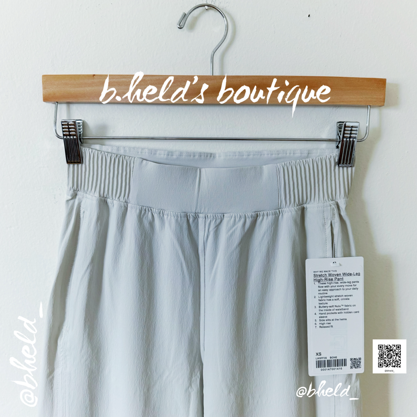 lululemon Stretch Woven High-Rise Wide-Leg Pant in Bone, Size XS