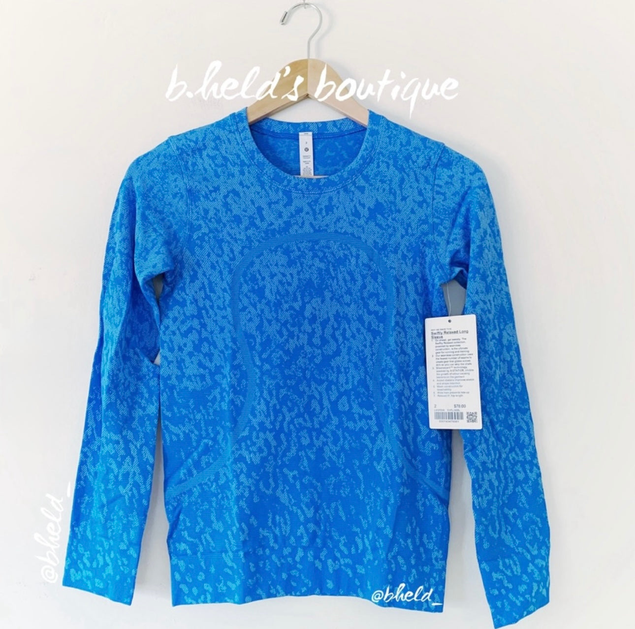 lululemon Swiftly Relaxed-Fit Long Sleeve Shirt in Covered Camo Poolside/Aero Blue, Size 2