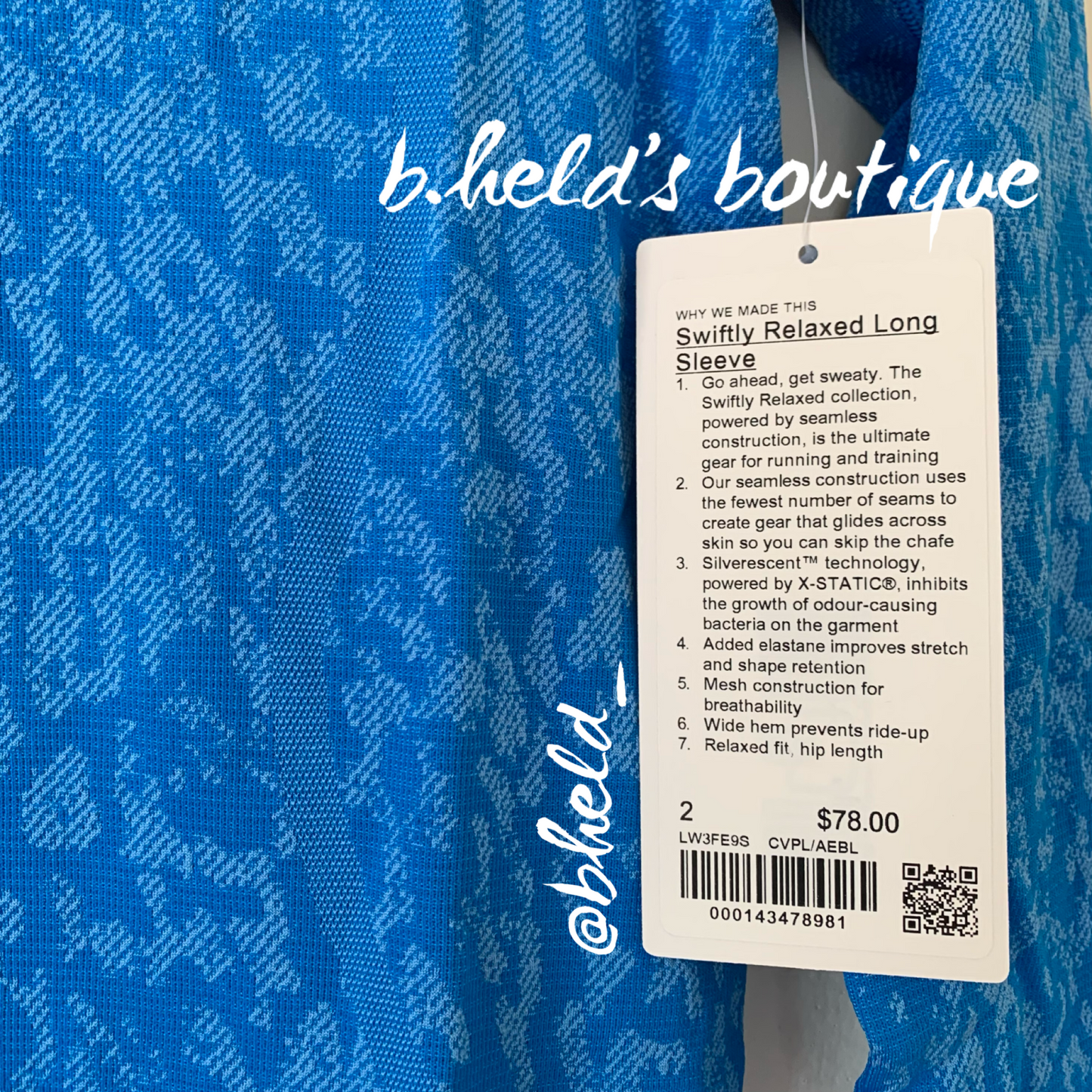 lululemon Swiftly Relaxed-Fit Long Sleeve Shirt in Covered Camo Poolside/Aero Blue, Size 2