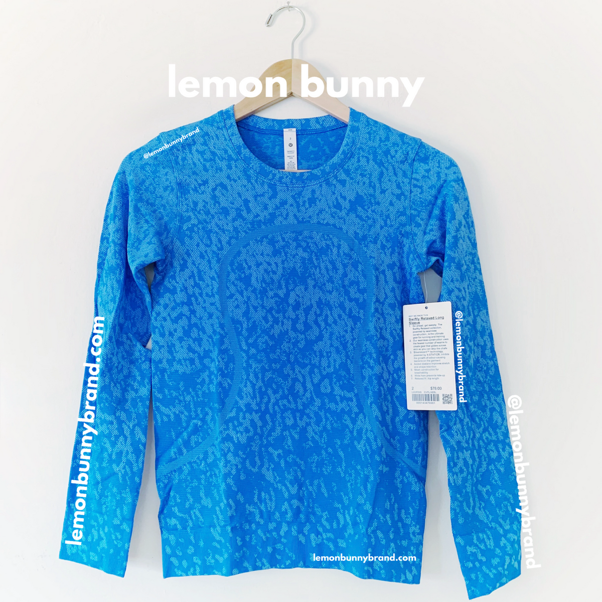 lululemon Swiftly Relaxed-Fit Long Sleeve Shirt in Covered Camo Poolside/Aero Blue, Size 2